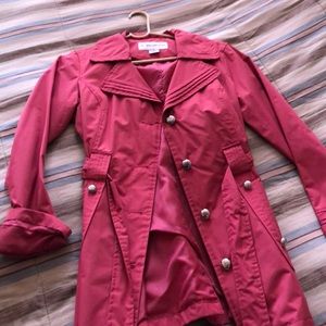 Pink trench coat